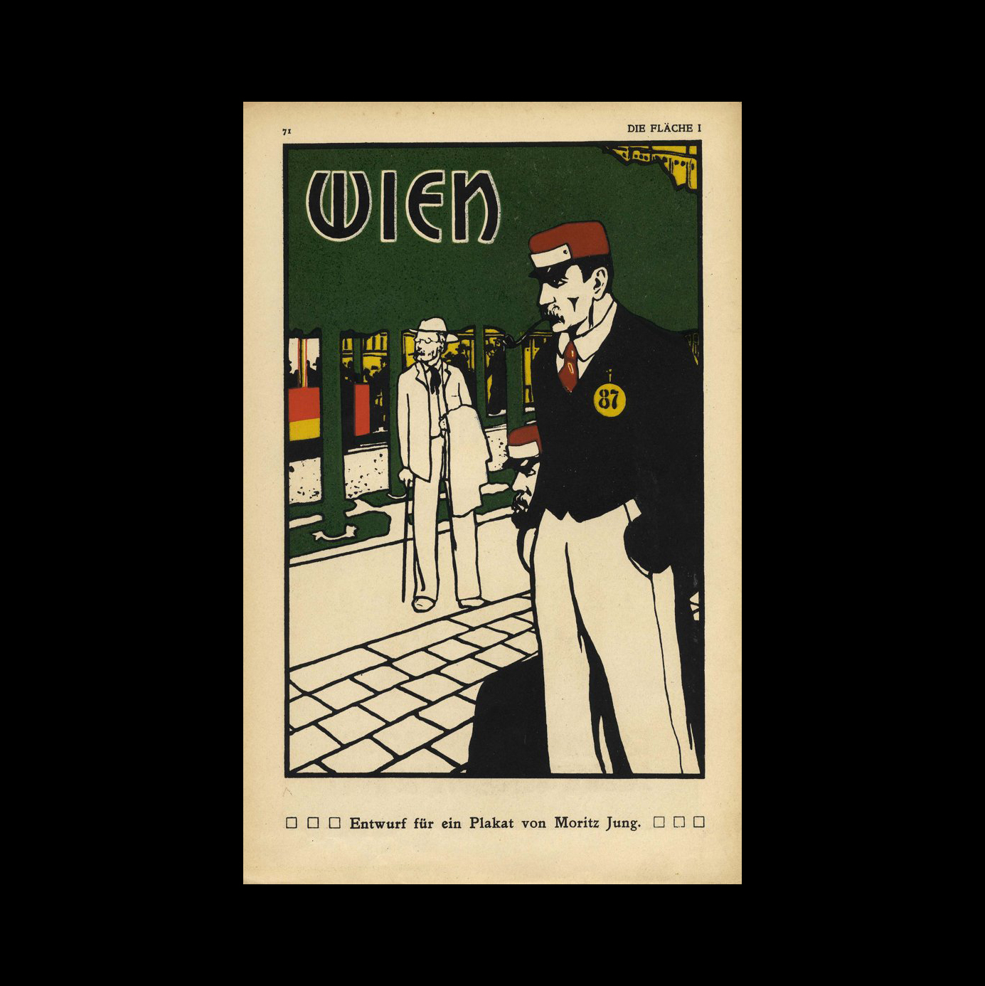 Die Fläche, 1903, Issue 1, page 71, poster by Moritz Jung