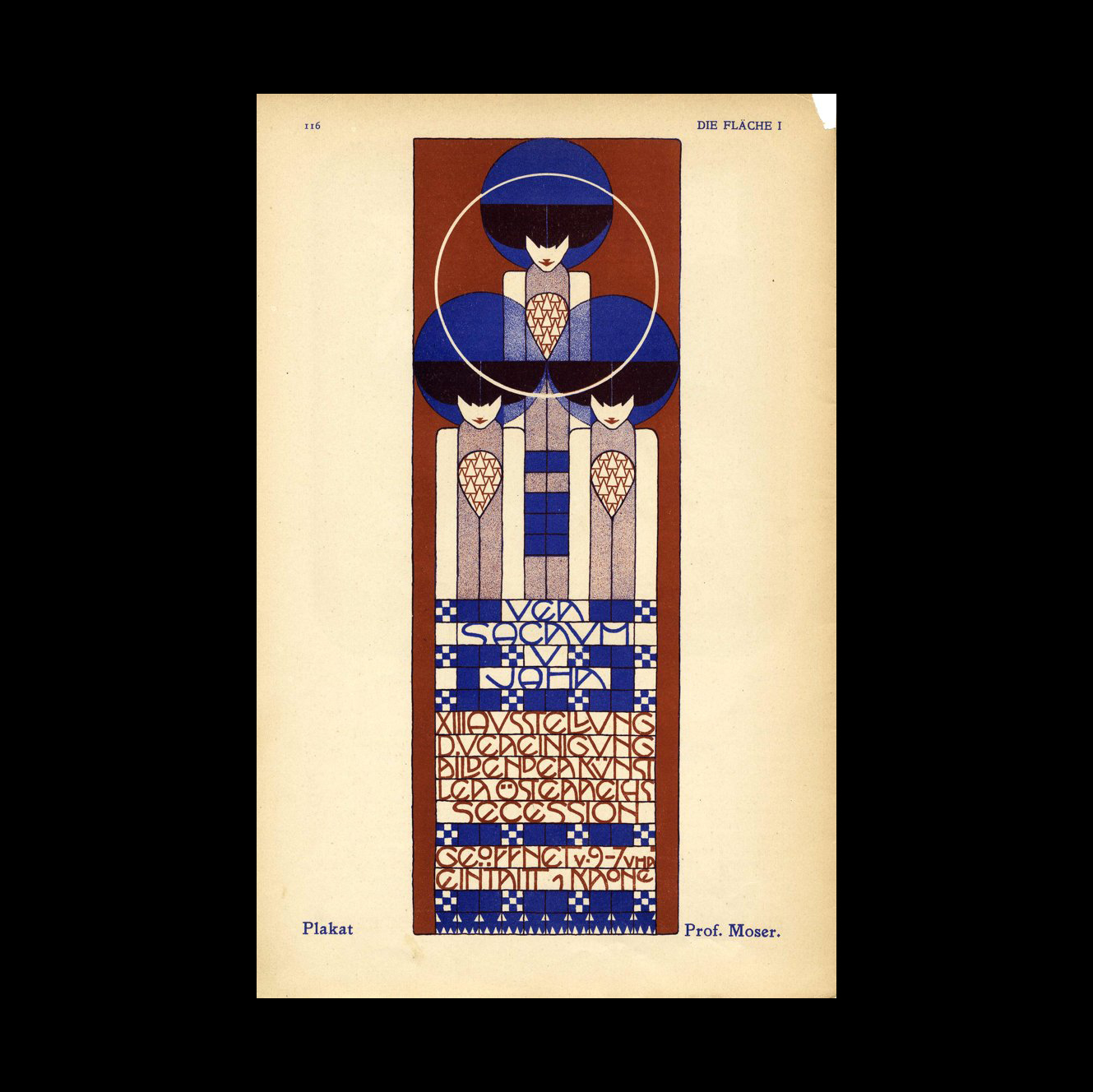 Die Fläche, 1903, Issue 1, page 116, poster by Moser