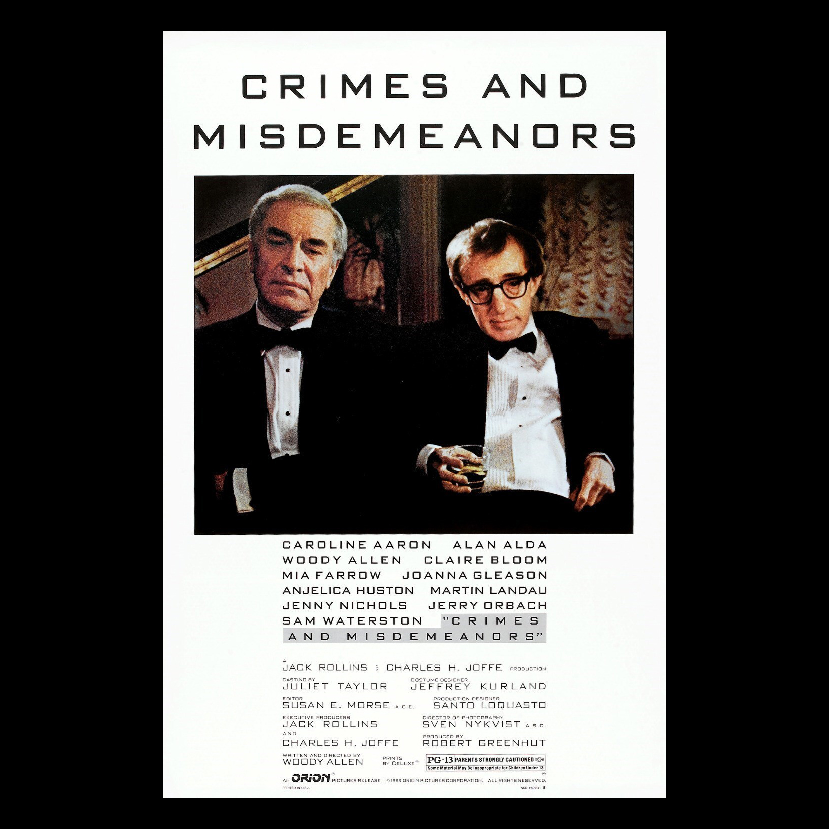 Crimes and Misdemeanours (1989) movie poster.