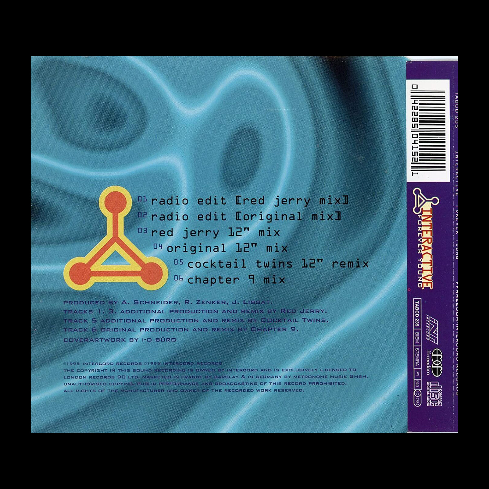 Interactive “Forever Young” (1994) single cover designed by I-D Büro