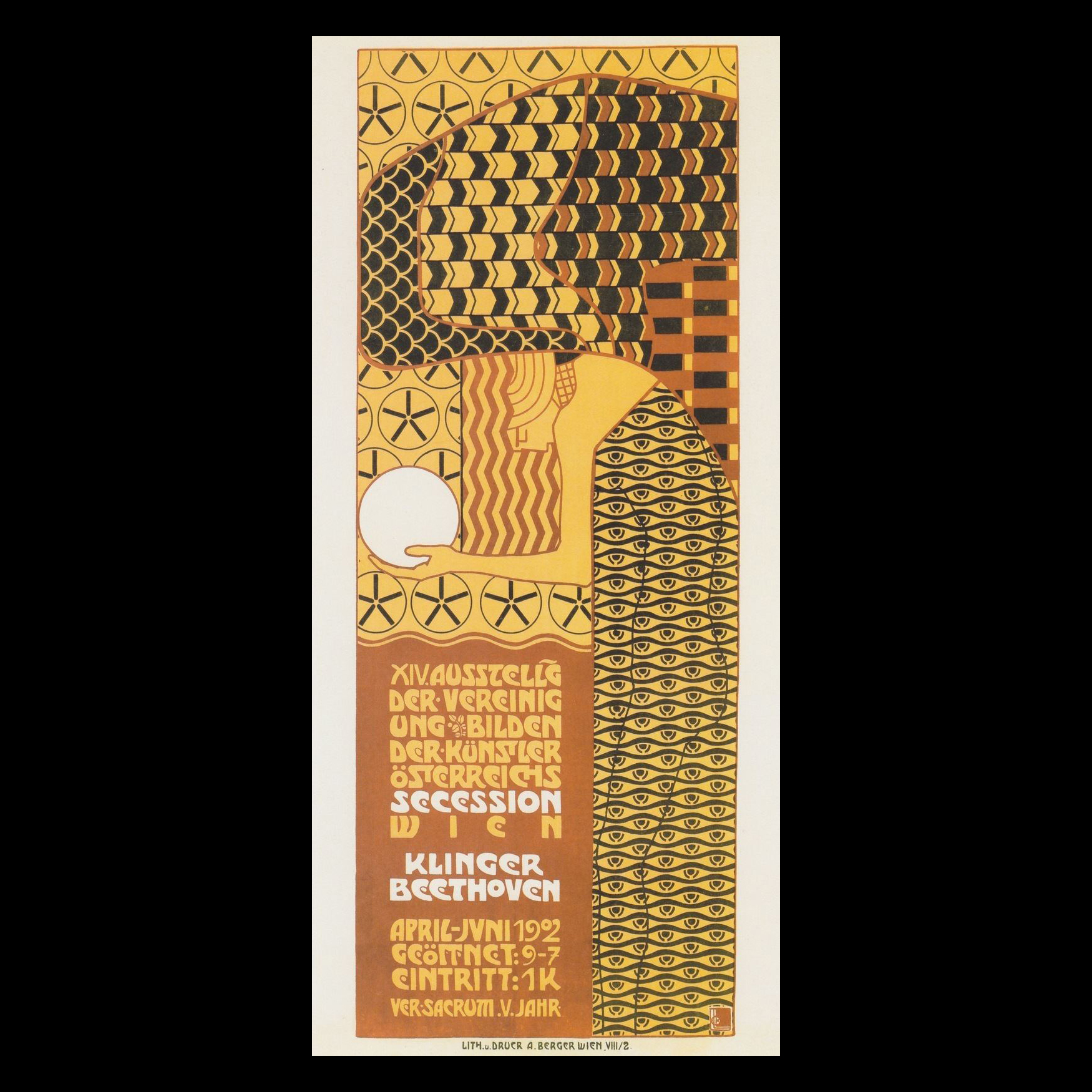 Lithograph poster designed by Alfred Roller in 1902 for the 14th Vienna Secession exhibition
